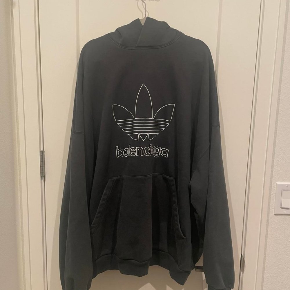 BALENCIAGA X ADIDAS 2022 Graphic Print Sweatshirt Hoodie